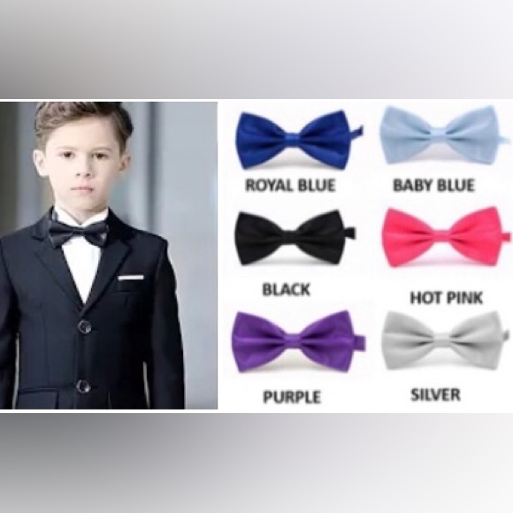 NEW Satin Clip Bow-Tie - Adjustable - Multiple Colors Available! - Picture 2 of 11